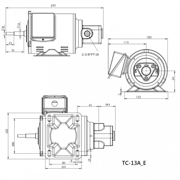 1/4HP Motor Trochoid Oil Pump TC13A for chiller, oil cooling CNC Lathe Mill Machine application 4