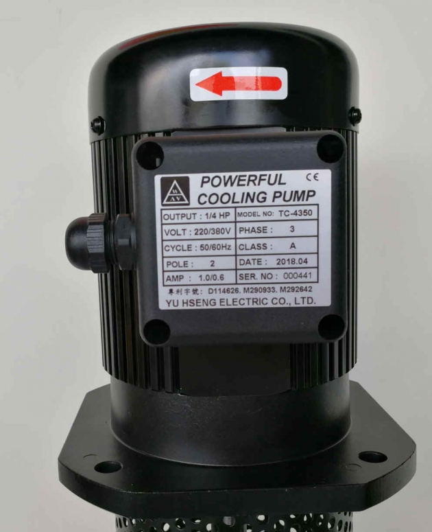 TC-4350 1/4HP Machinery Coolant pump, immersion 350mm (13.8