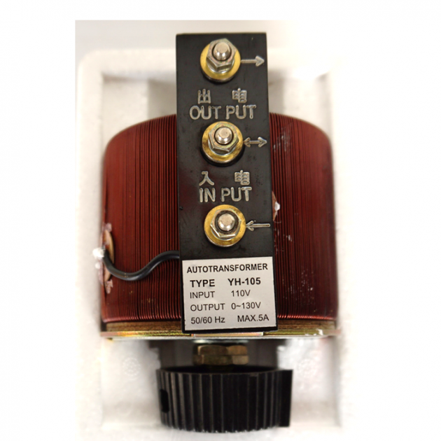 YH-105(S) Single Phase Variable Voltage Control Transformer, 550VA (0.55KVA) 4