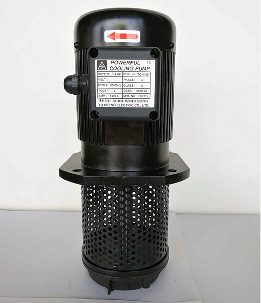 TC-4155 1/4HP Machinery Coolant pump immersion 155mm (6"), Lathe Milling Grinding Mill CNC Cooling Oil Circulation